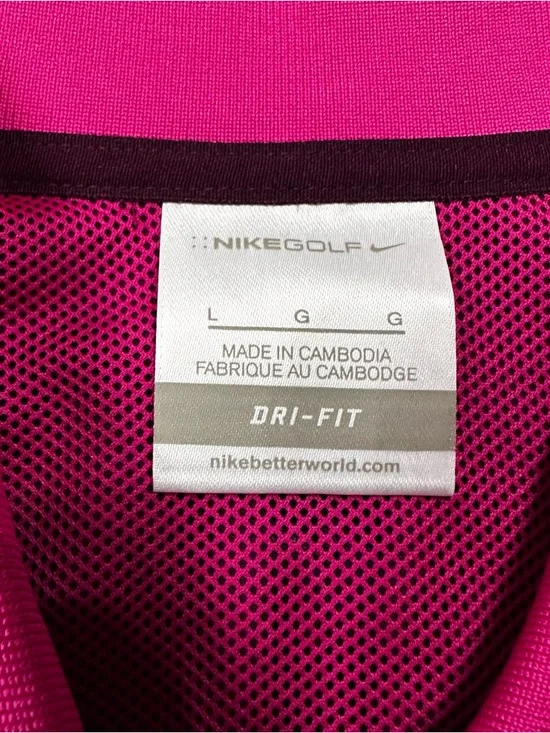 Nike Golf Dri Fit Purple Sleeveless Polo Blouse Top Size Large Pickleball Tennis - Picture 6 of 8